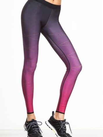 ULTRACOR Leggings High Silk Zig Zag Pixelate Leggings - Sexy Workout Clothes Yoga Leggings