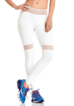 CAJUBRASIL Leggings 9637 White- Cute Workout Clothes-Brazilian