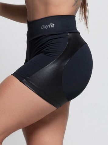 OXYFIT Shorts Heart Butt Cloud 21243 Black- Sexy Workout Shorts-Booty Shorts