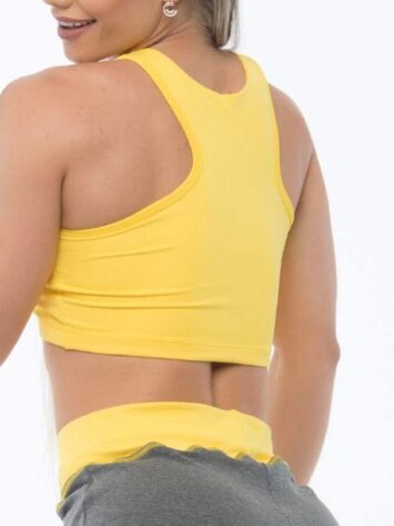 BFB Activewear Tank Top Cropped Power Fit – Yellow