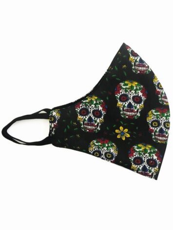 Dynamite Brazil Face Mask – Double sided Tricoline Cotton – Mexican Skull
