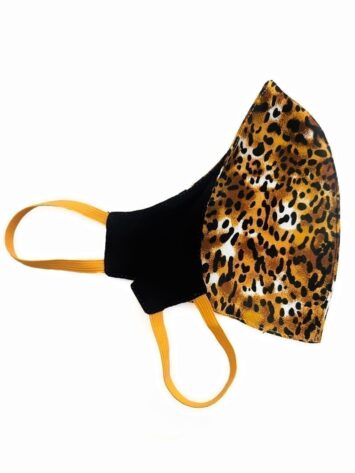 Dynamite Brazil Face Mask – Double sided Tricoline Cotton – Golden Leopard