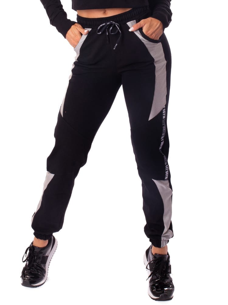 Let's Gym Fitness Calca Jogger Fashion Sport Sweat Pants - Black