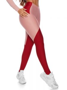 Let's Gym Fitness Lollypop Leggings - Red