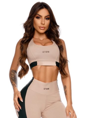 Lets Gym Fitness Go On Sports Bra Top – Nude